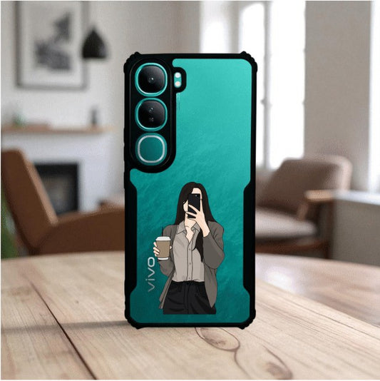 ivogue Coffee Girl Mobile Cover For VIVO Y300