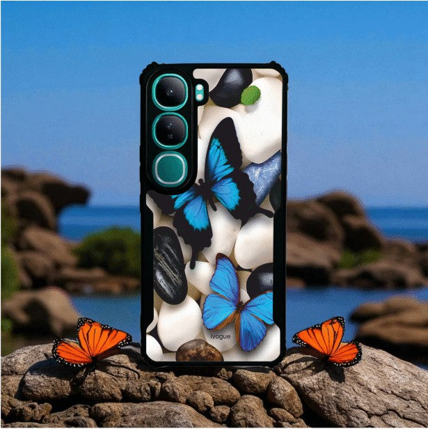 ivogue Blue Wings Beauty Mobile Cover For VIVO Y300