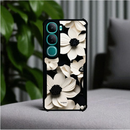 ivogue Black & Bloom Mobile Cover For VIVO Y300