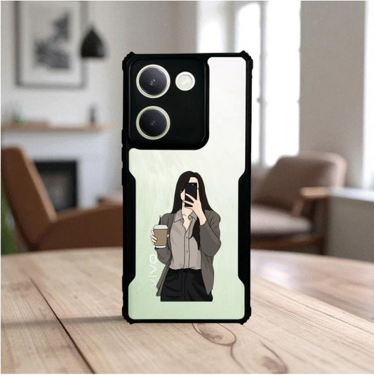 ivogue Coffee Girl Mobile Cover For VIVO Y300 Plus