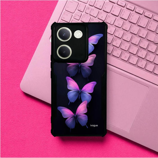 ivogue Galaxy Butterflies Mobile Cover For VIVO Y300 Plus