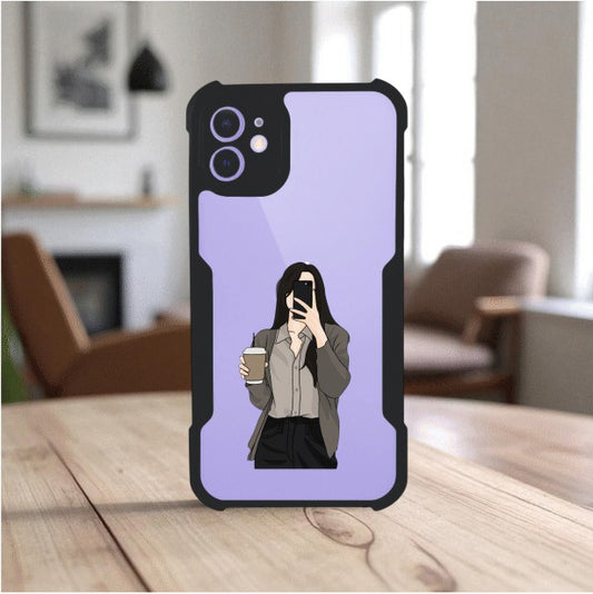 ivogue Coffee Girl Mobile Cover For Apple iphone 12