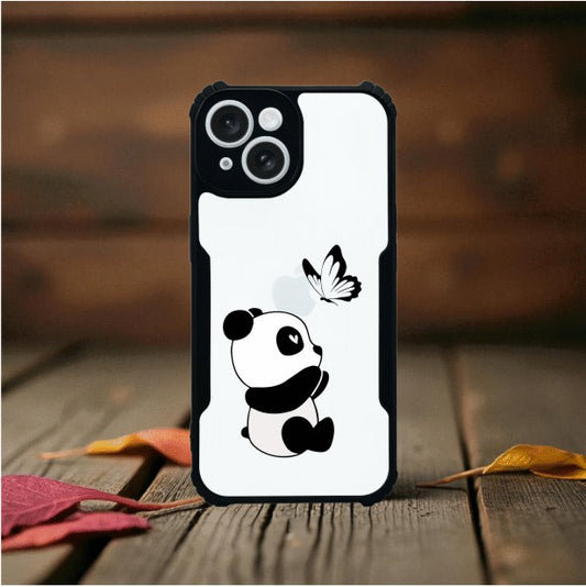 ivogue Panda and Butterfly Mobile Cover For Apple iphone 13