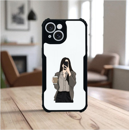 ivogue Coffee Girl Mobile Cover For Apple iphone 13