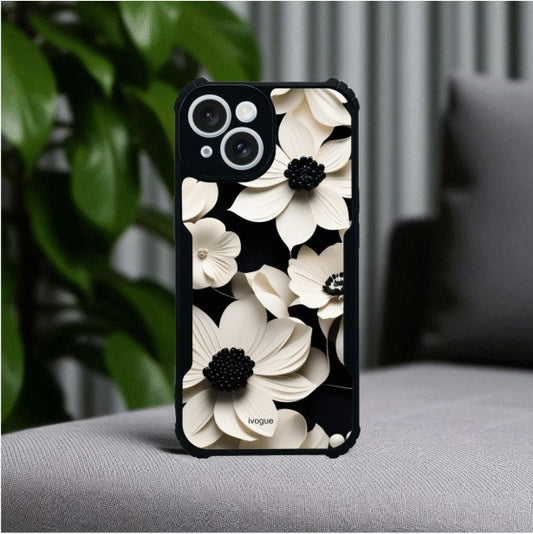 ivogue Black & Bloom Mobile Cover For Apple iphone 14 Plus