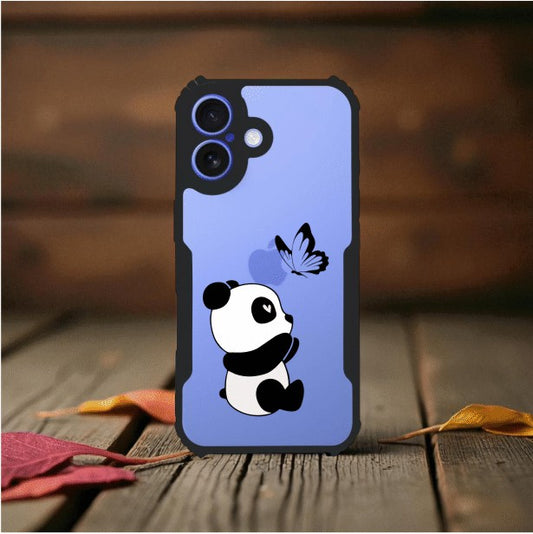 ivogue Panda and Butterfly Mobile Cover For Apple iphone 16