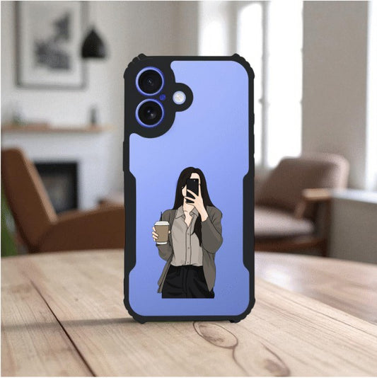 ivogue Coffee Girl Mobile Cover For Apple iphone 16