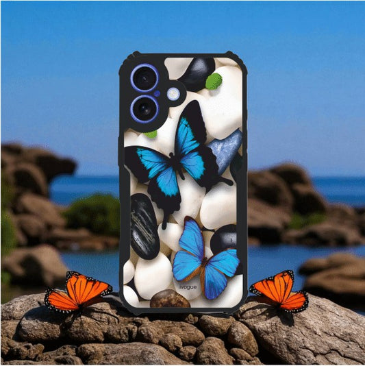 ivogue Blue Wings Beauty Mobile Cover For Apple iphone 16 Plus