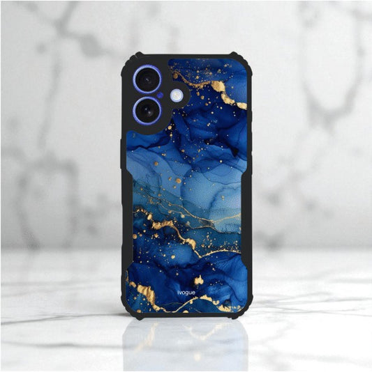 ivogue Blue Opulence Mobile Cover For Apple iphone 16 Plus