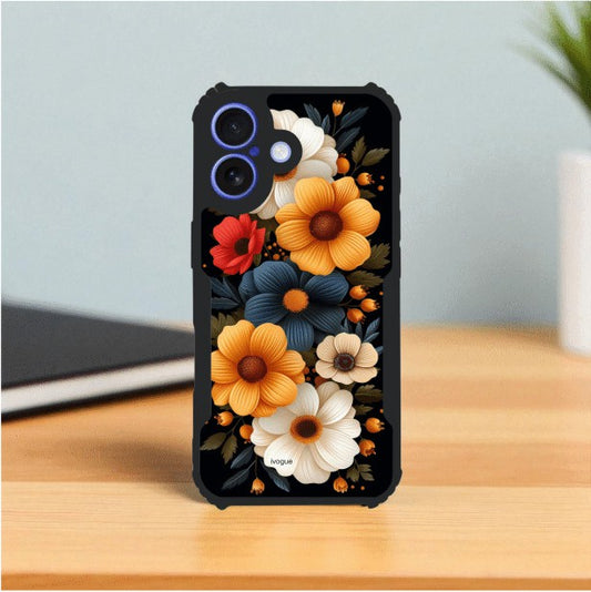 ivogue Retro Petals Mobile Cover For Apple iphone 16 Plus