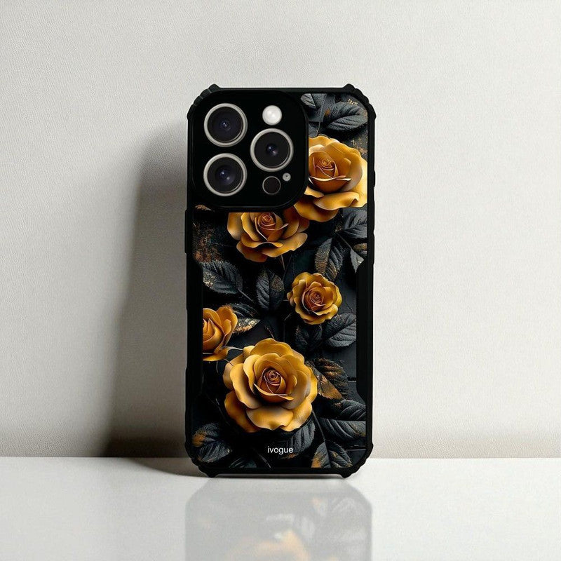 ivogue Golden Rose Mobile Cover For Apple iphone 13 Pro
