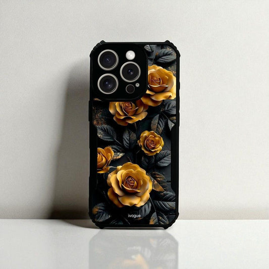 ivogue Golden Rose Mobile Cover For Apple iphone 13 Pro