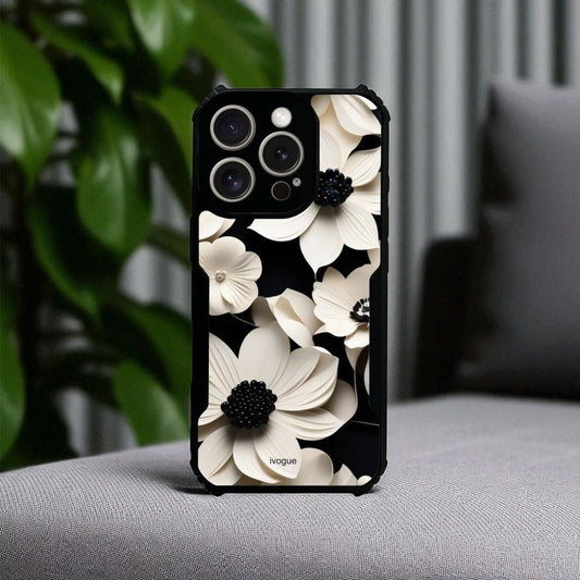ivogue Black & Bloom Mobile Cover For Apple iphone 13 Pro