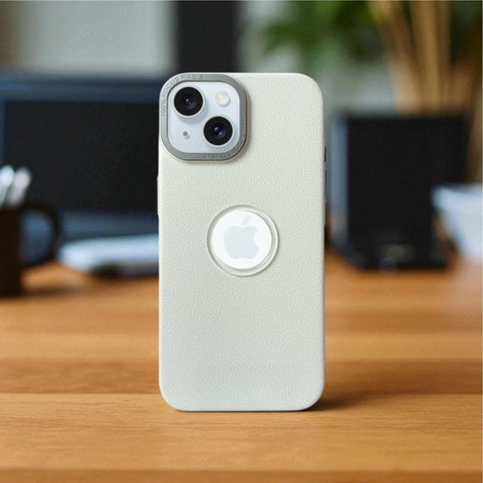 Lichi Leather Case For Apple iphone 13_White