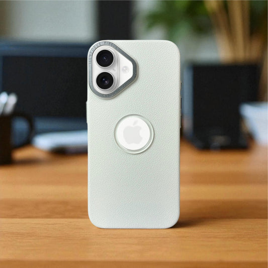 Lichi Leather Case For Apple iphone 16 Plus_White